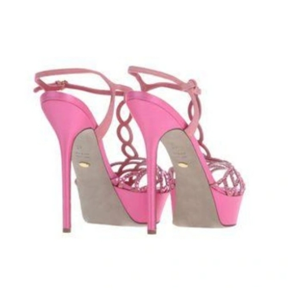 Pink Rhinestone Platform Heels - Picture 4 of 14